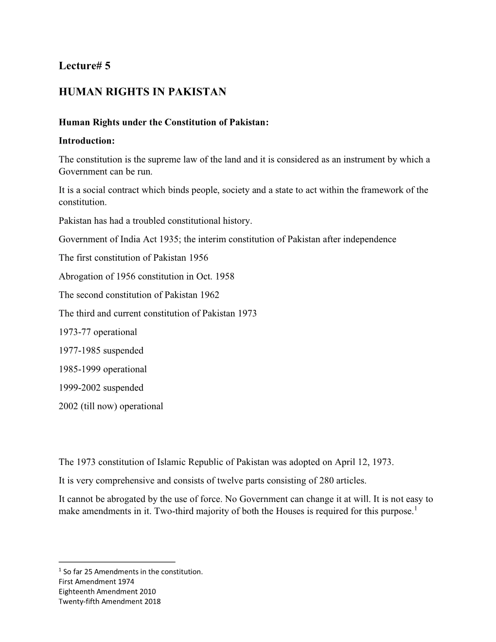 Lec-5 Human Rights in Pakistan