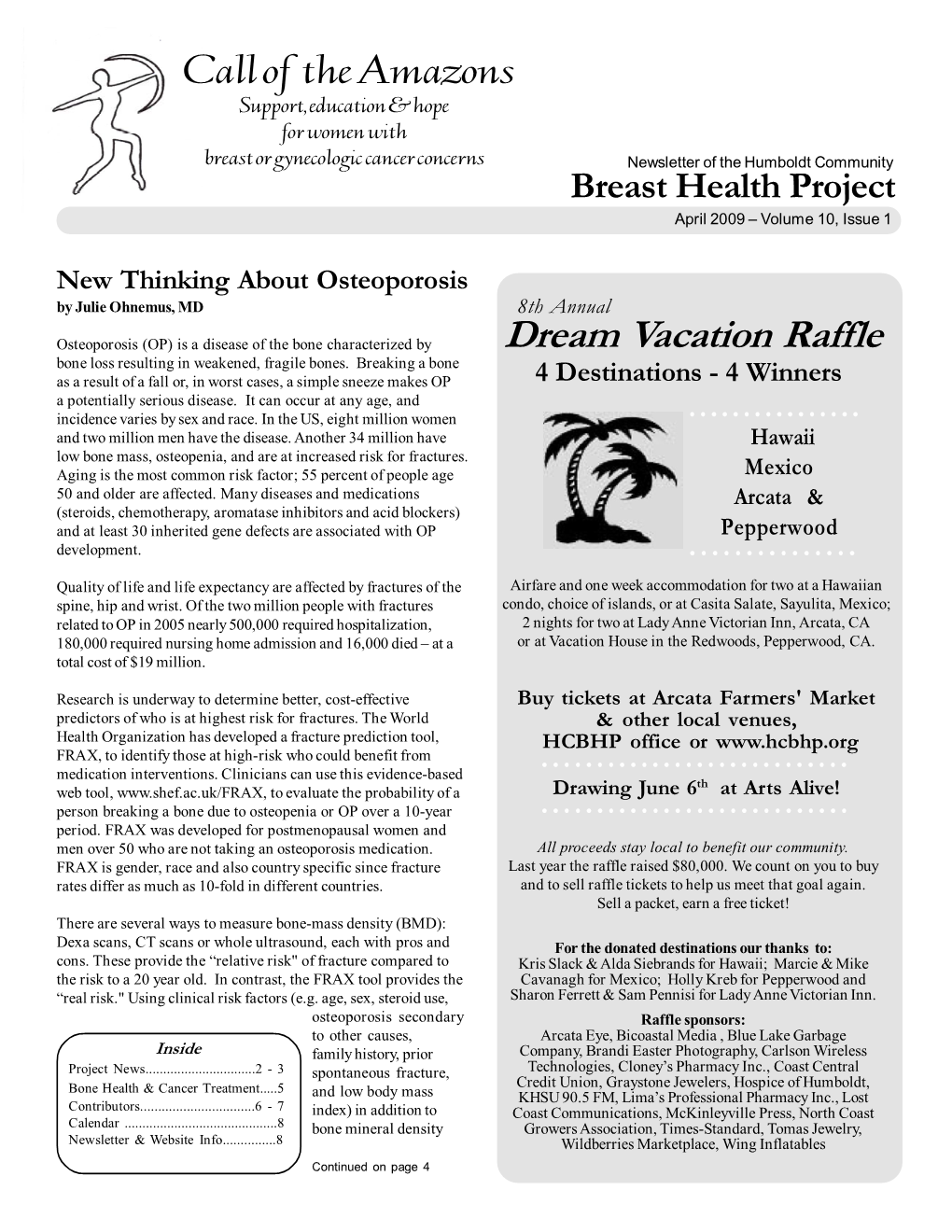 April 2009 Newsletter