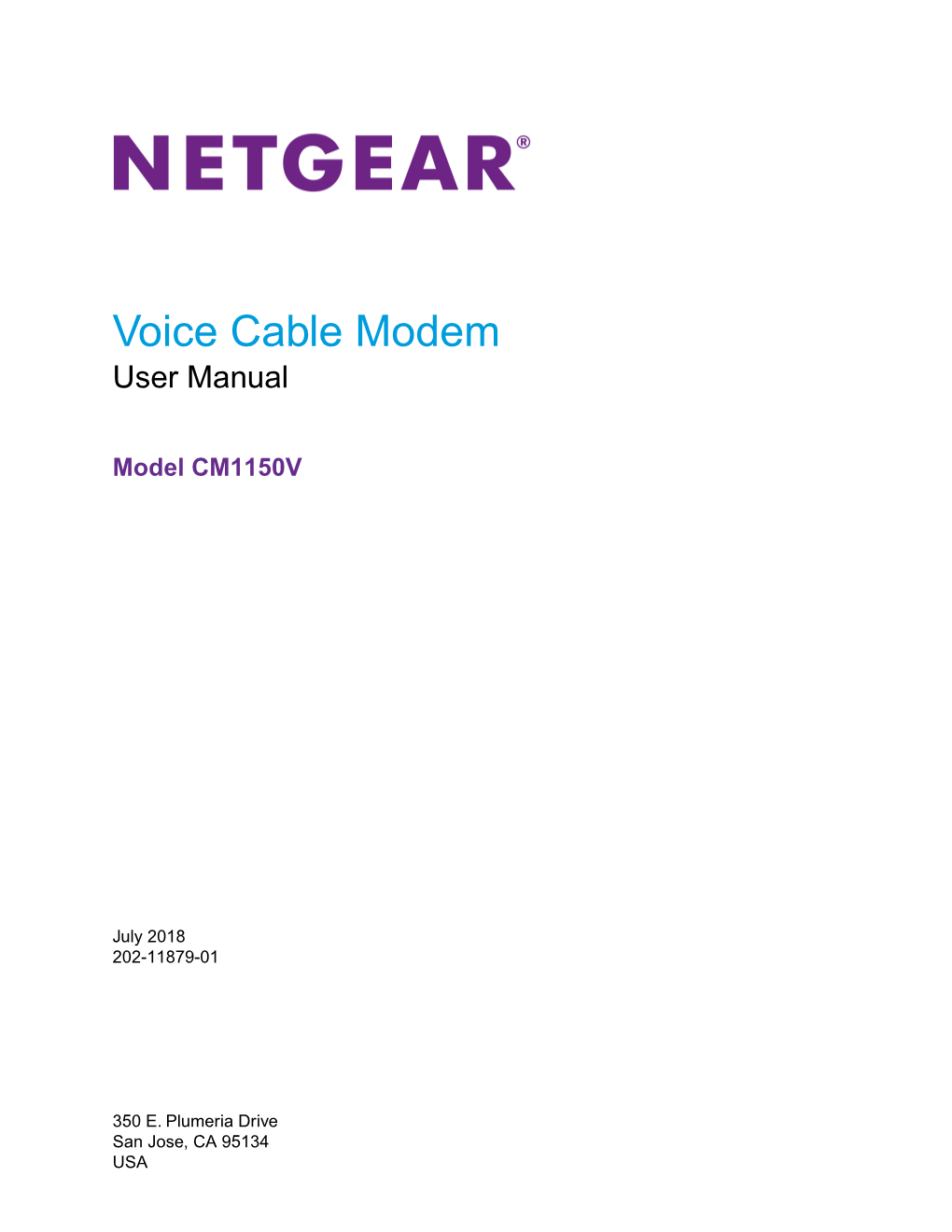 Voice Cable Modem User Manual