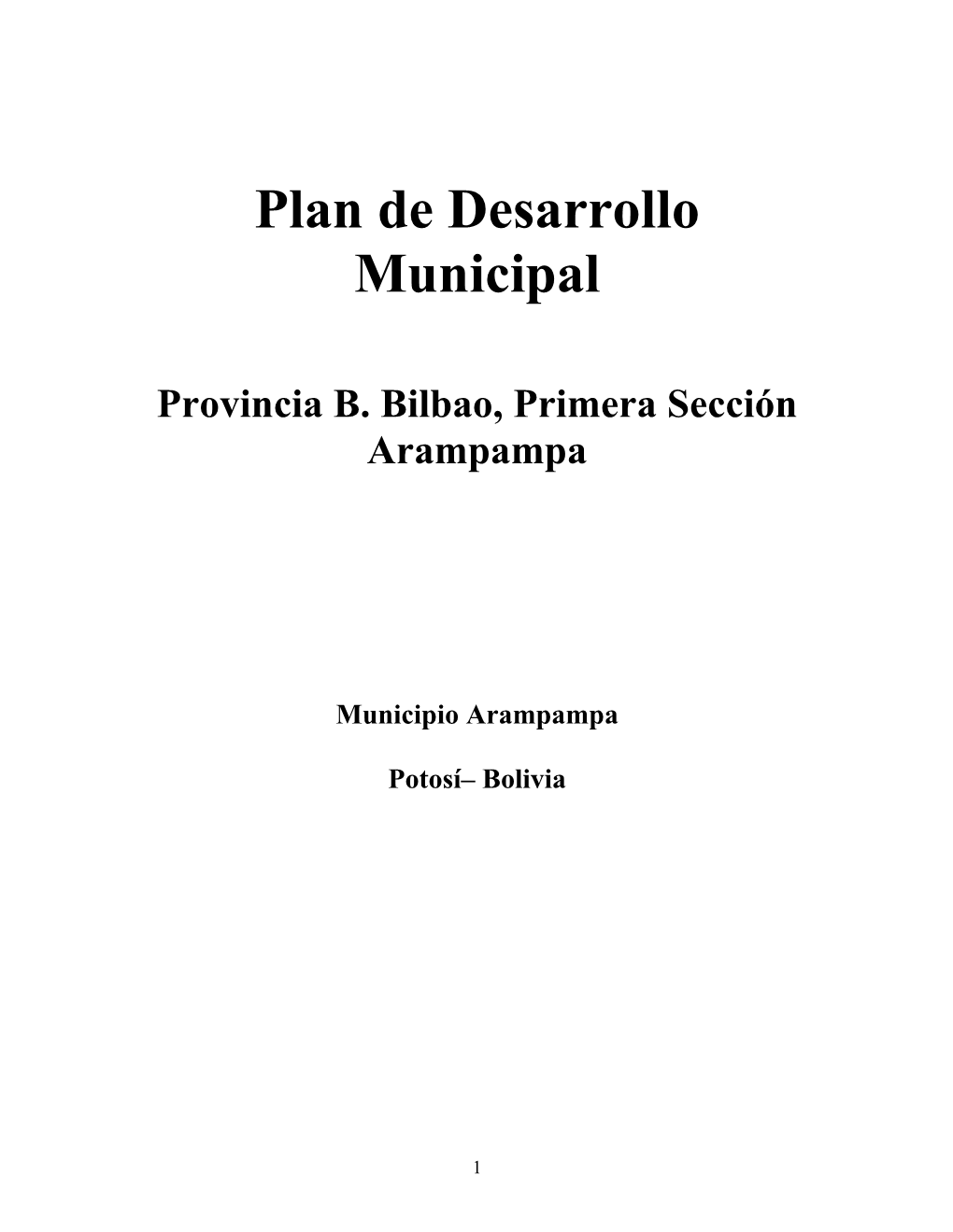 Plan De Desarrollo Municipal