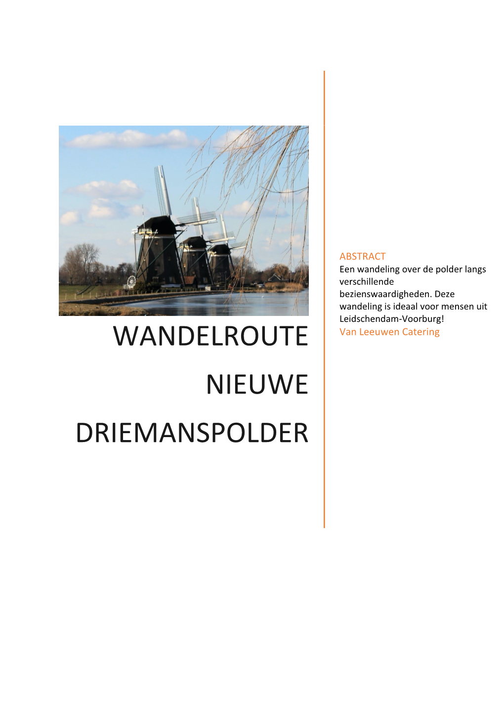 Wandelroute Nieuwe Driemanspolder