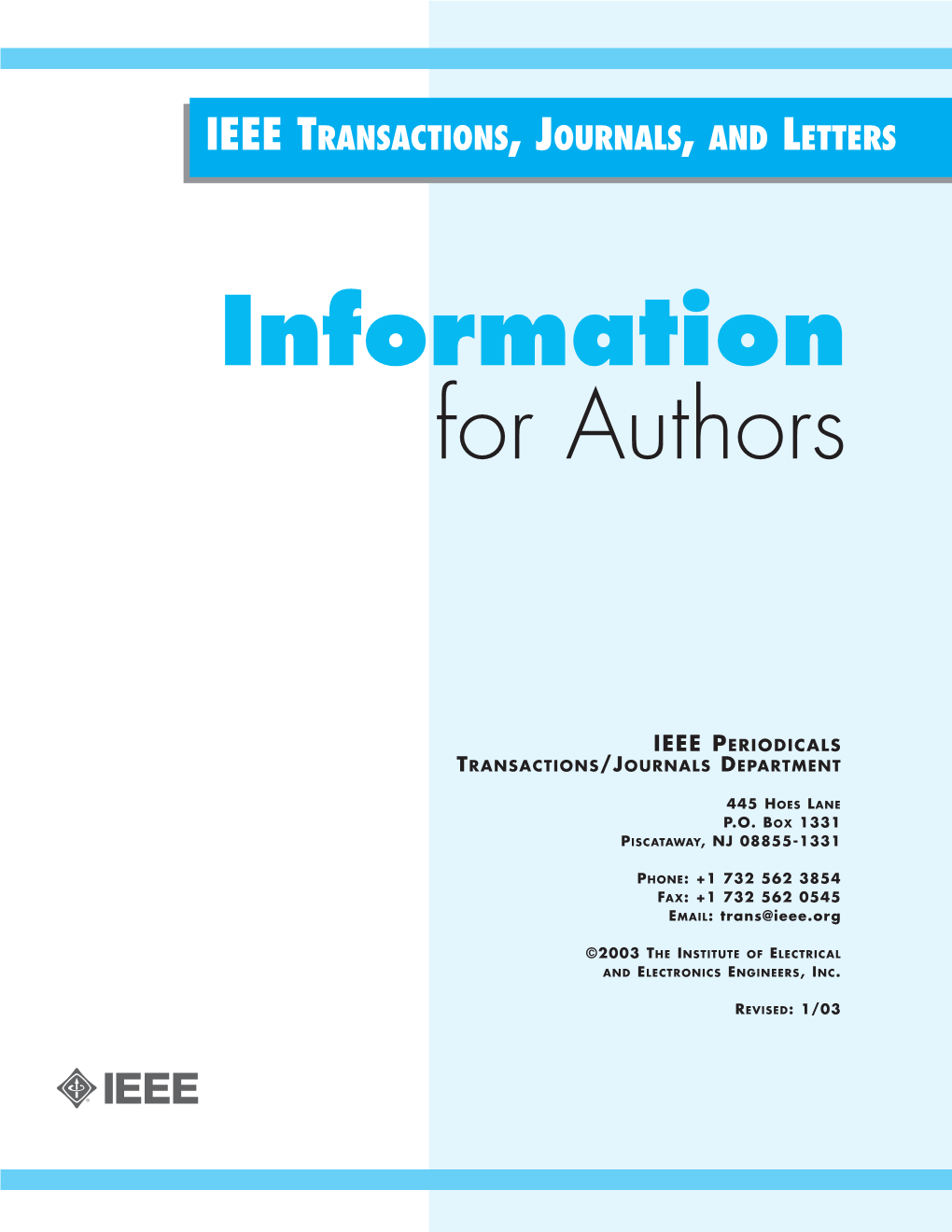 Information for Authors