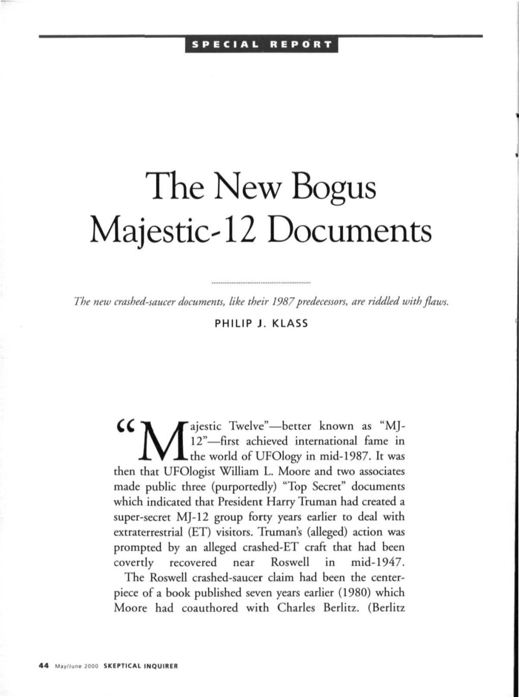 The New Bogus Majestic-12 Documents