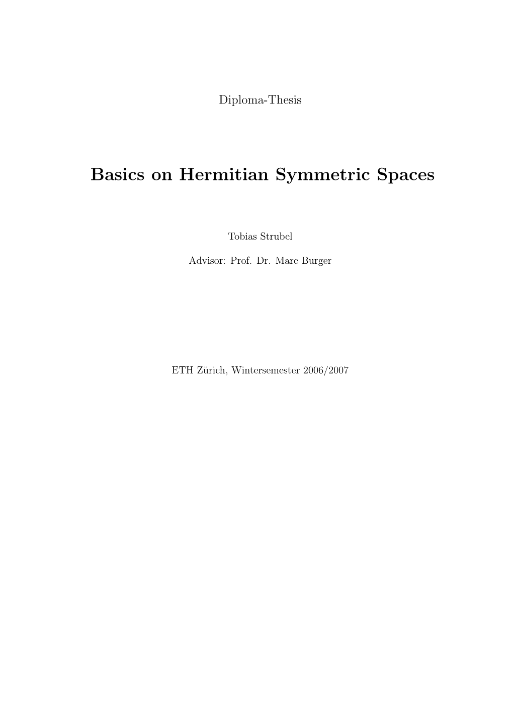 Basics on Hermitian Symmetric Spaces