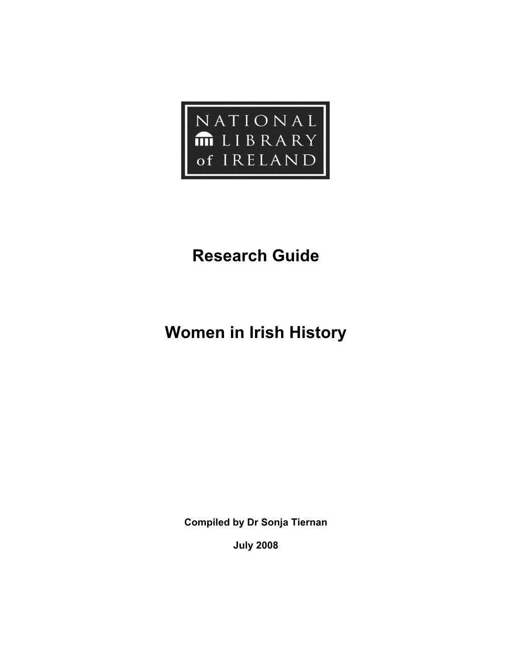 Research Guide on Women in Irish History