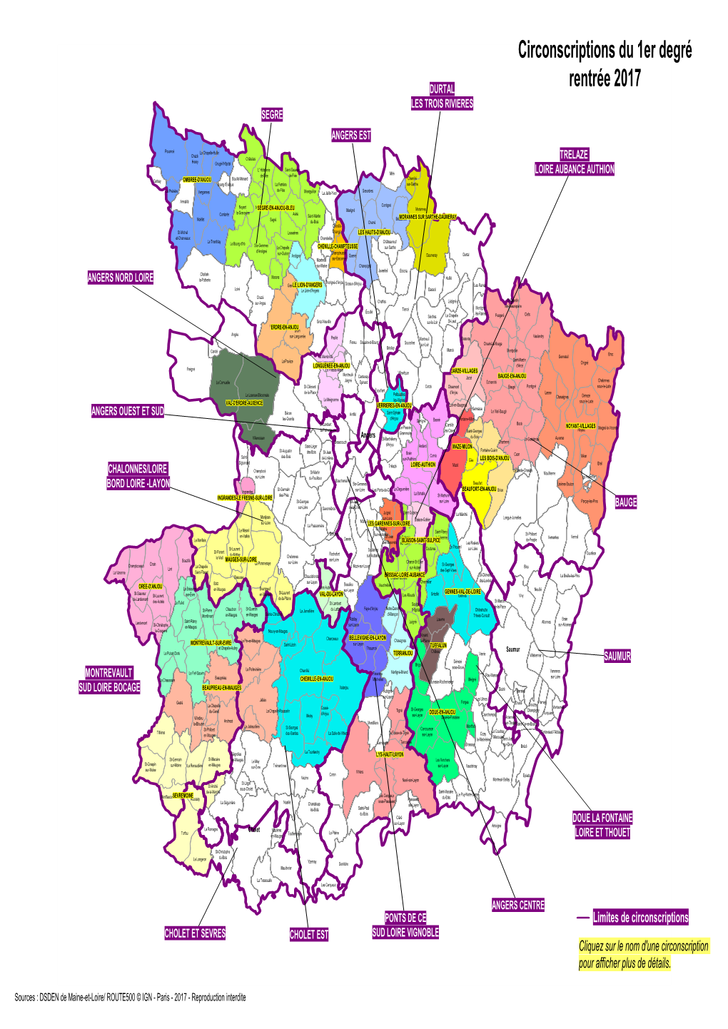 Circonscriptions Du 1Er Degré Maine-Et-Loire (2017)