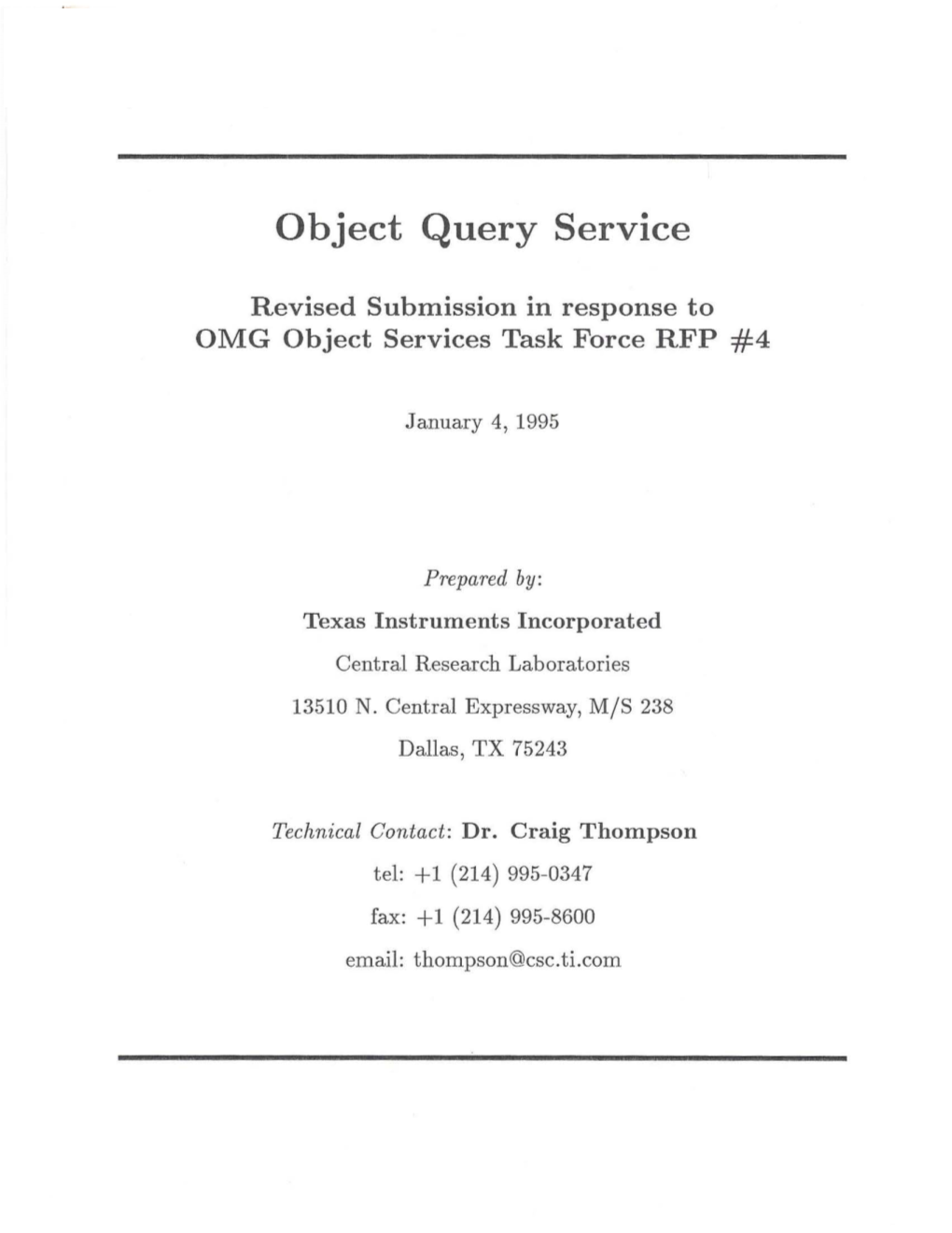 Object Query Service