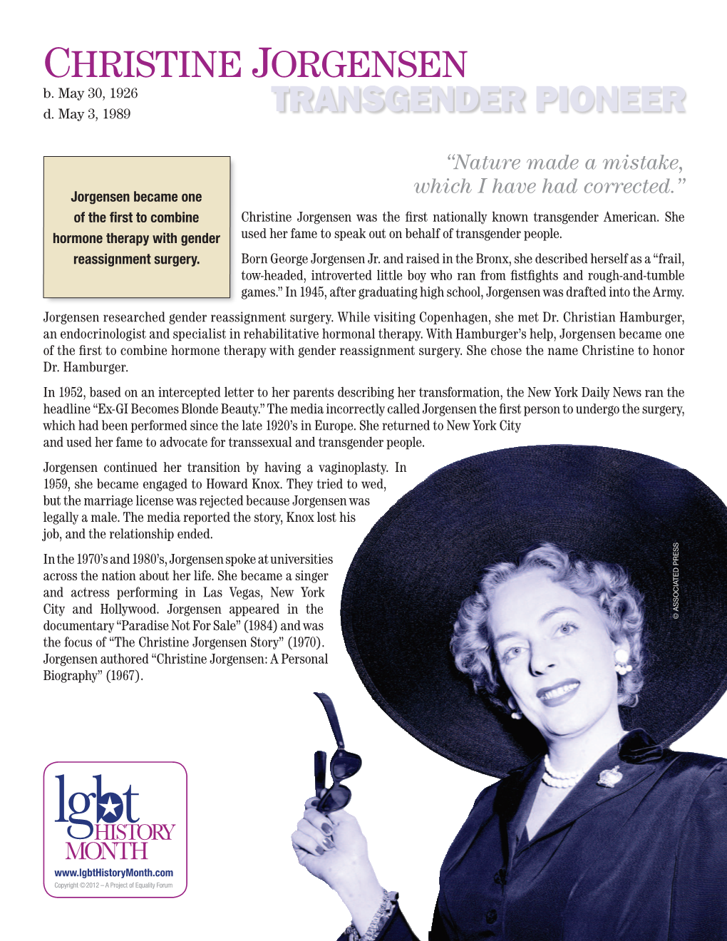 Christine Jorgensen B