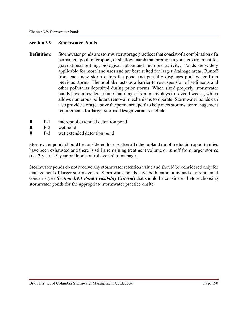 Chapter 3.9. Stormwater Ponds