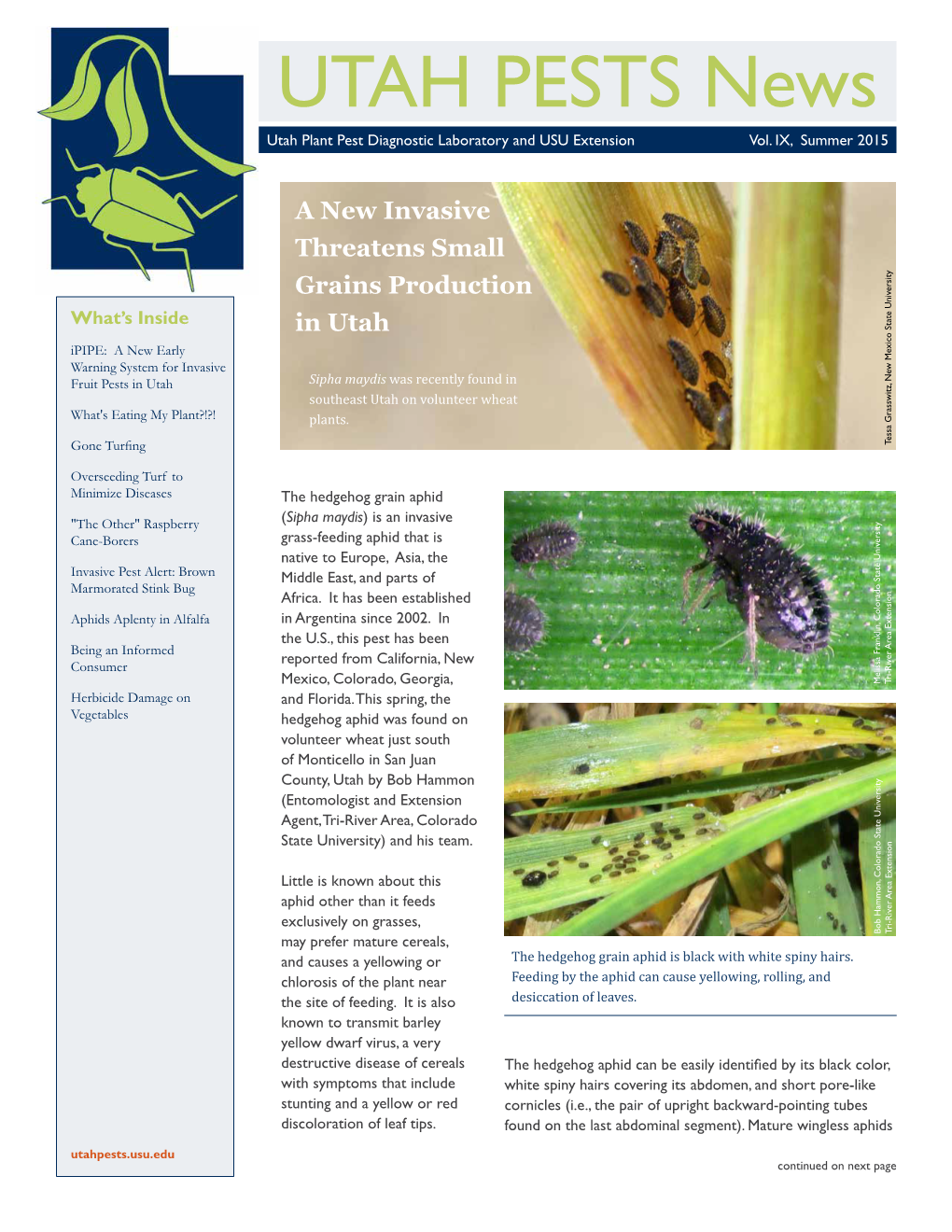 Utahpests Newsletter Summer15