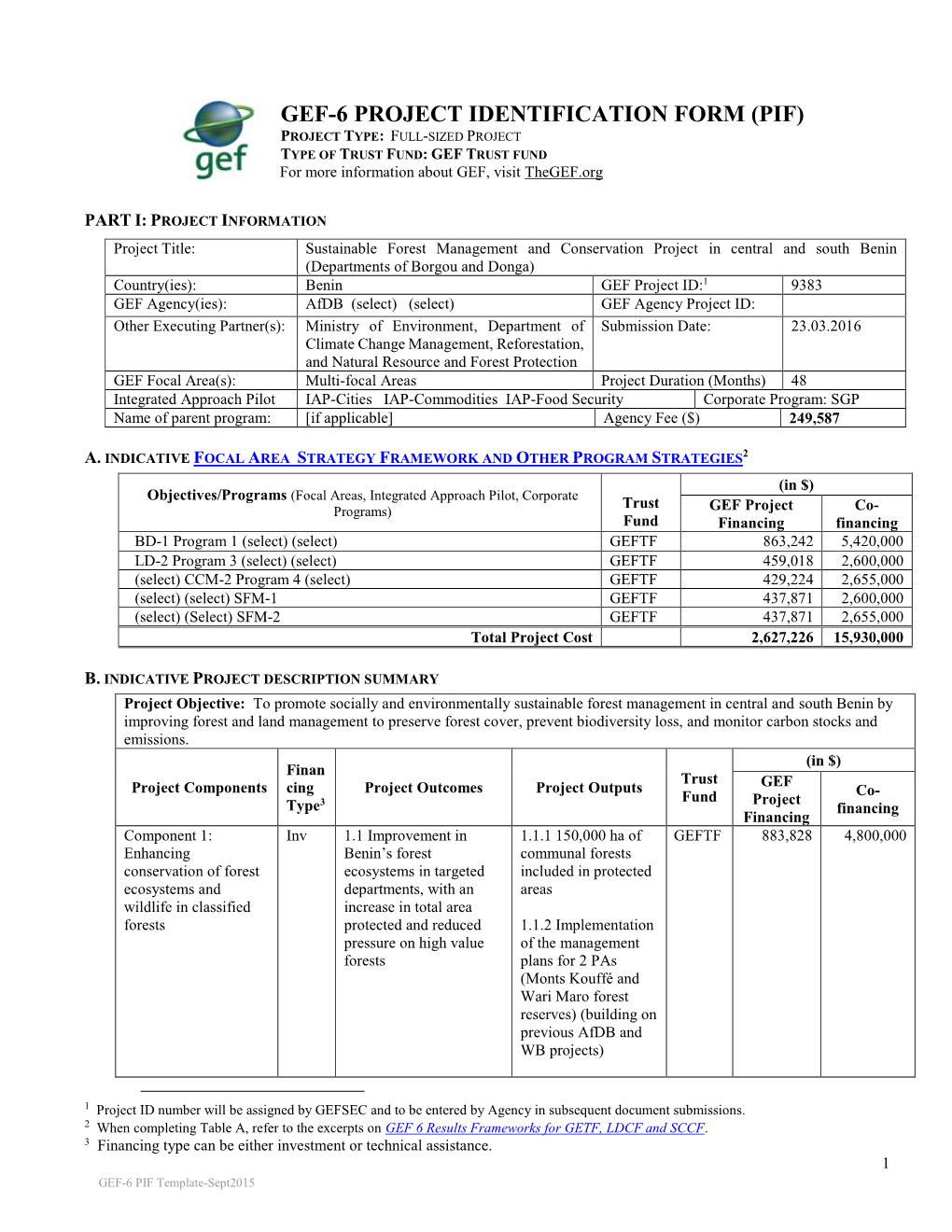 Financing Plan (In Us$)