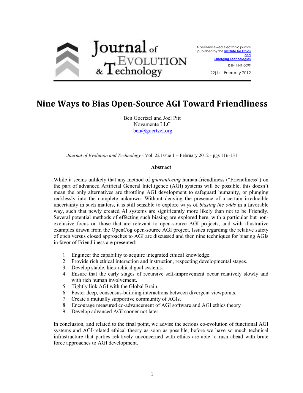 Nine Ways to Bias Open-Source AGI Toward Friendliness