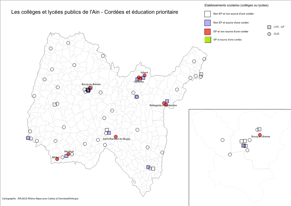 Les Collèges Et Lycées Publics De L'ain - Cordées Et Éducation Prioritaire Non EP Et Non Source D'une Cordée