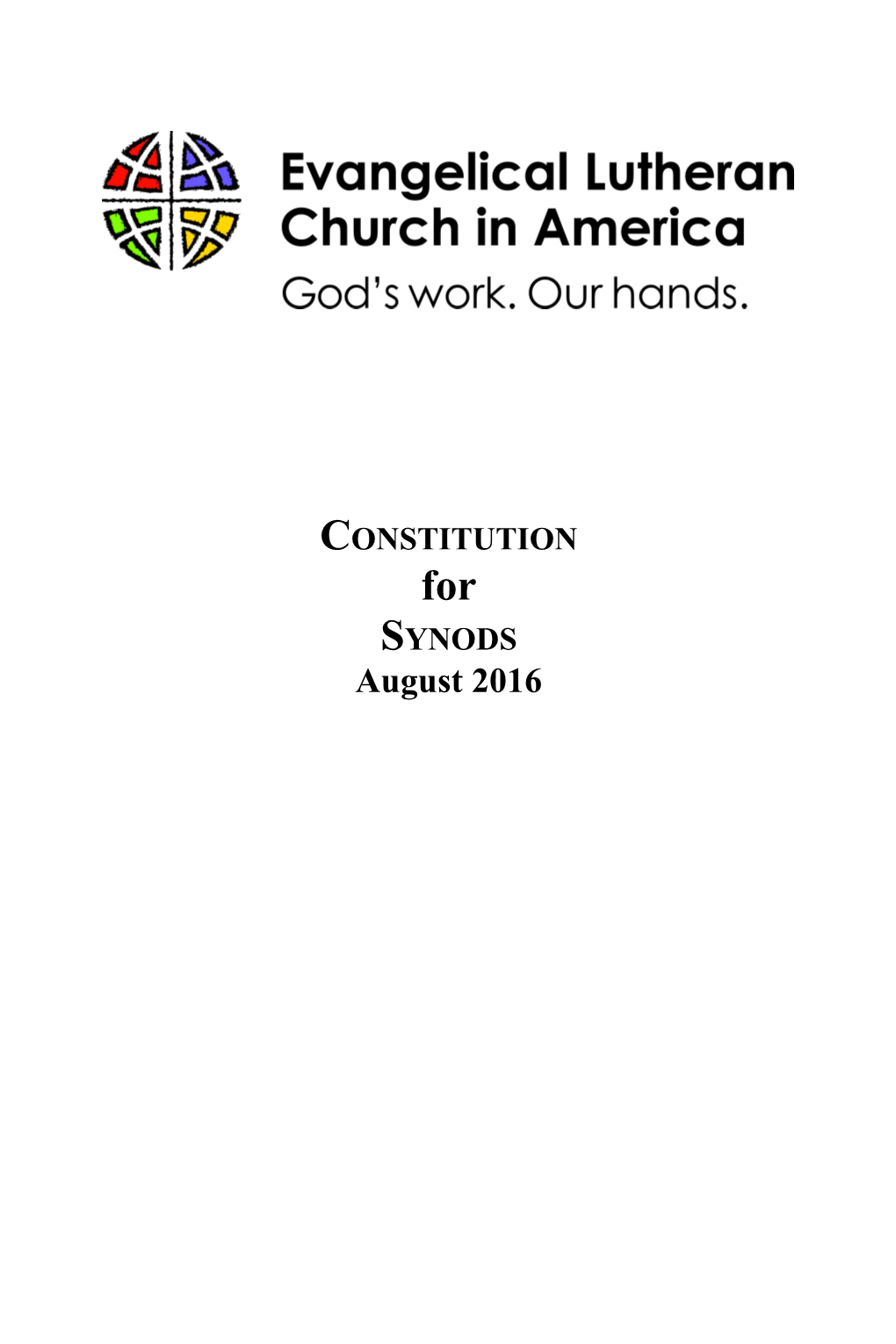 Constitution for Synods 2016