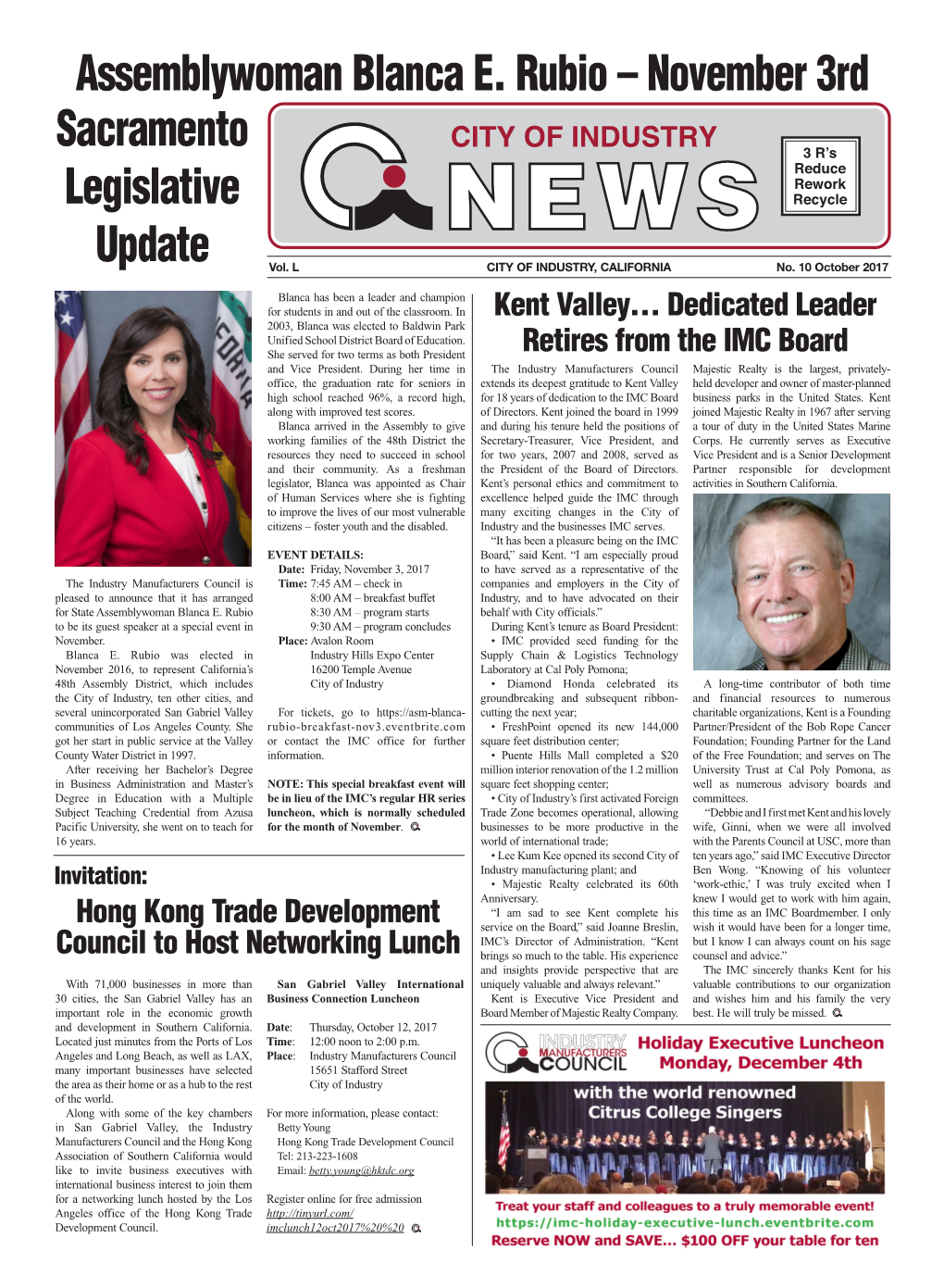 November 3Rd Sacramento Legislative Update