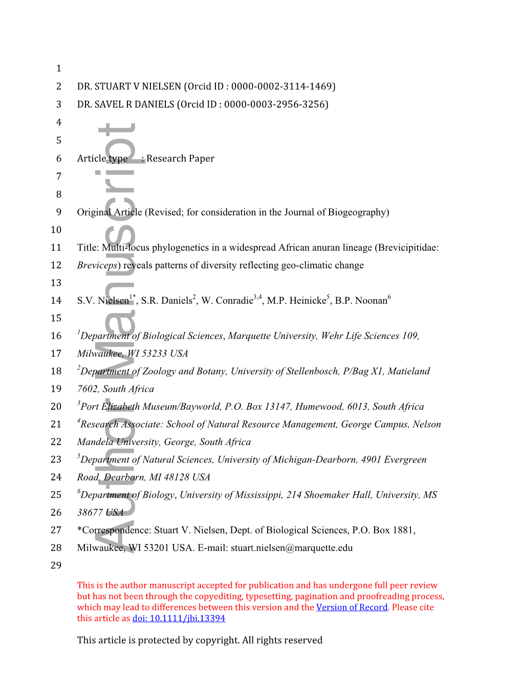 Multilocus Phylogenetics in a Widespread African Anuran Lineage