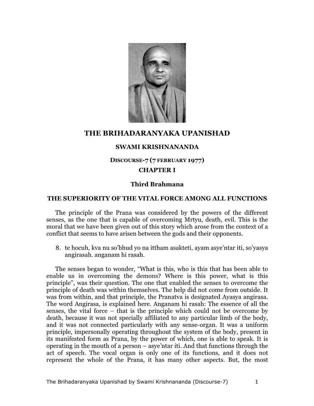 The Brihadaranyaka Upanishad