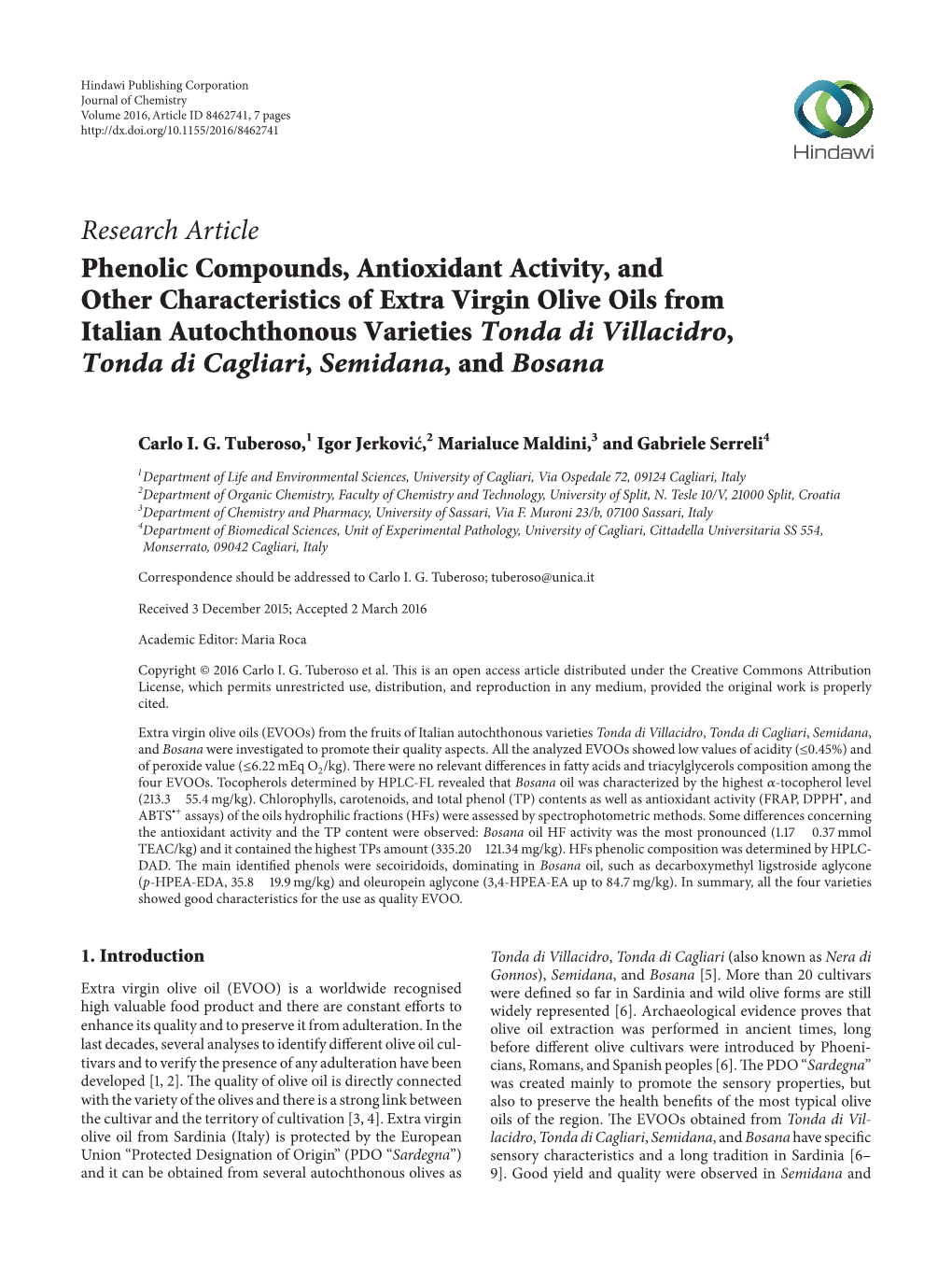 Phenolic Compounds, Antioxidant Activity, and Other Characteristics Of