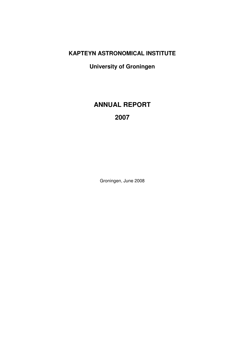 Annual Report 2007