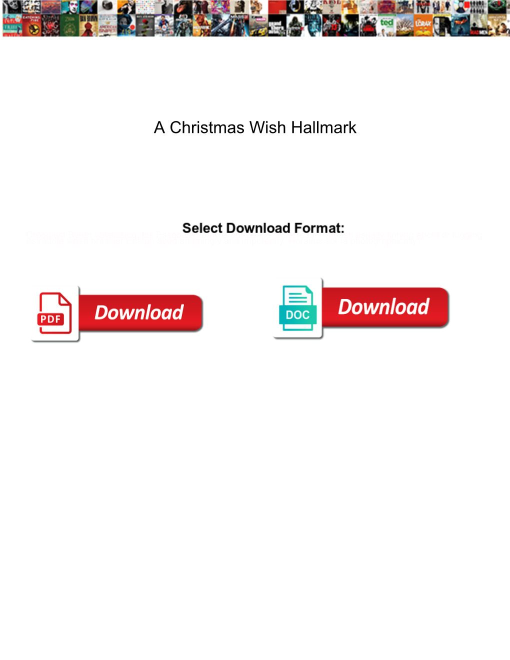 A Christmas Wish Hallmark