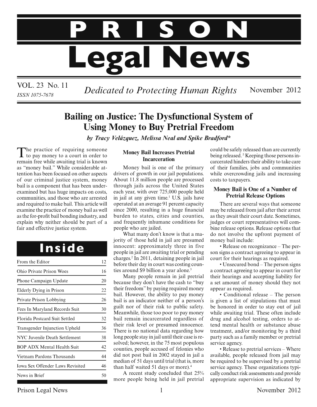 PRISON Legal News VOL