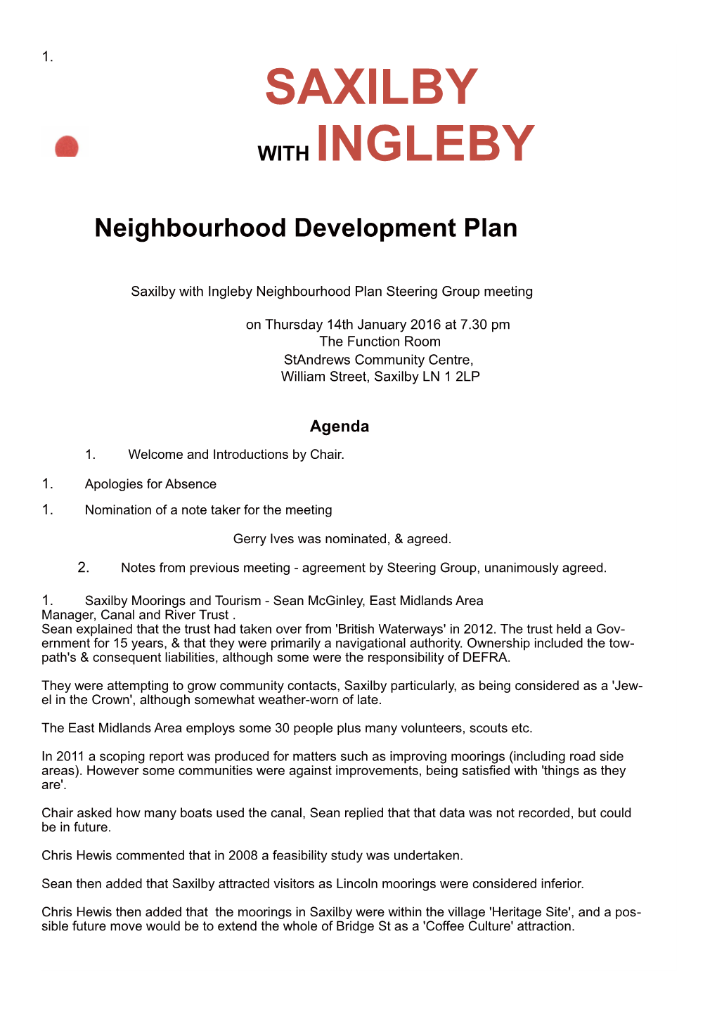 Neighbourhood Development Plan