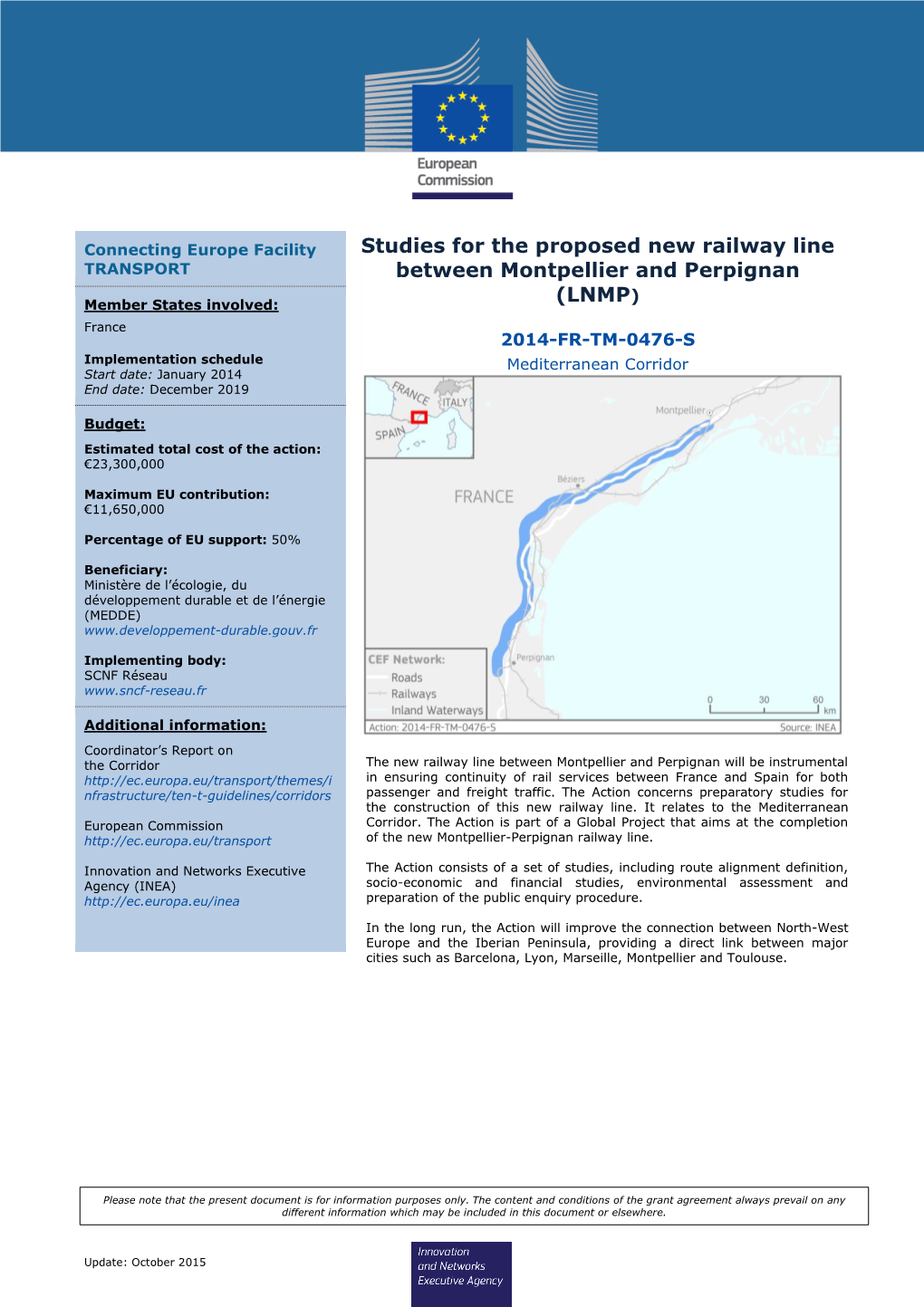 Studies for the Proposed New Railway Line Between Montpellier And