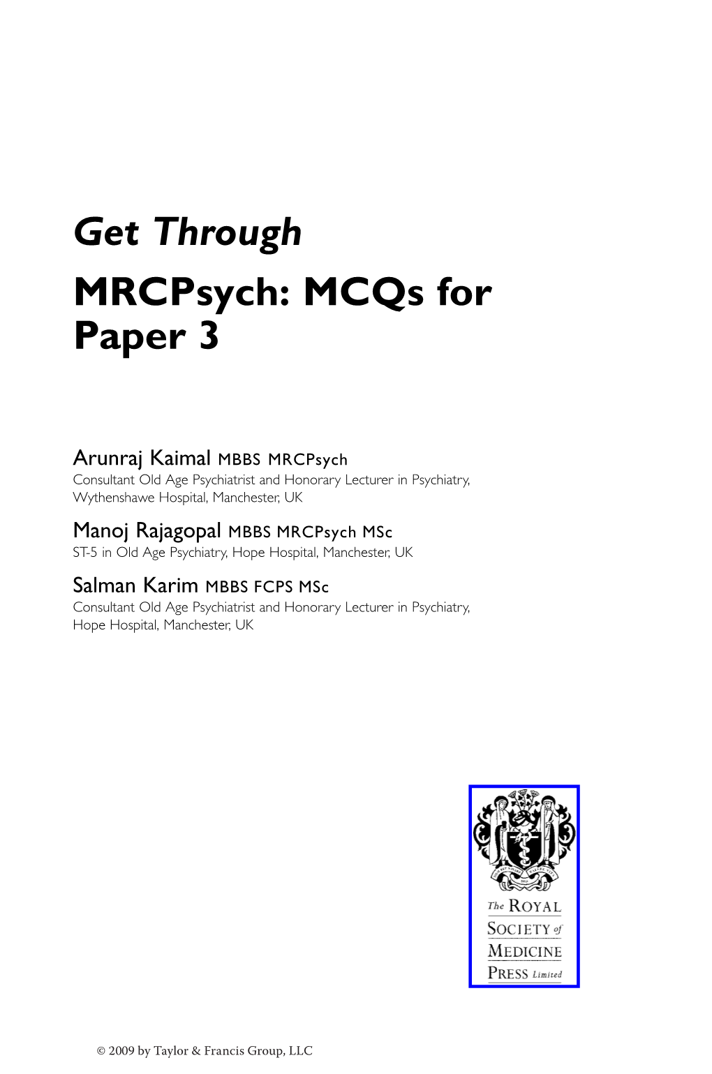 Get Through Mrcpsych: Mcqs for Paper 3