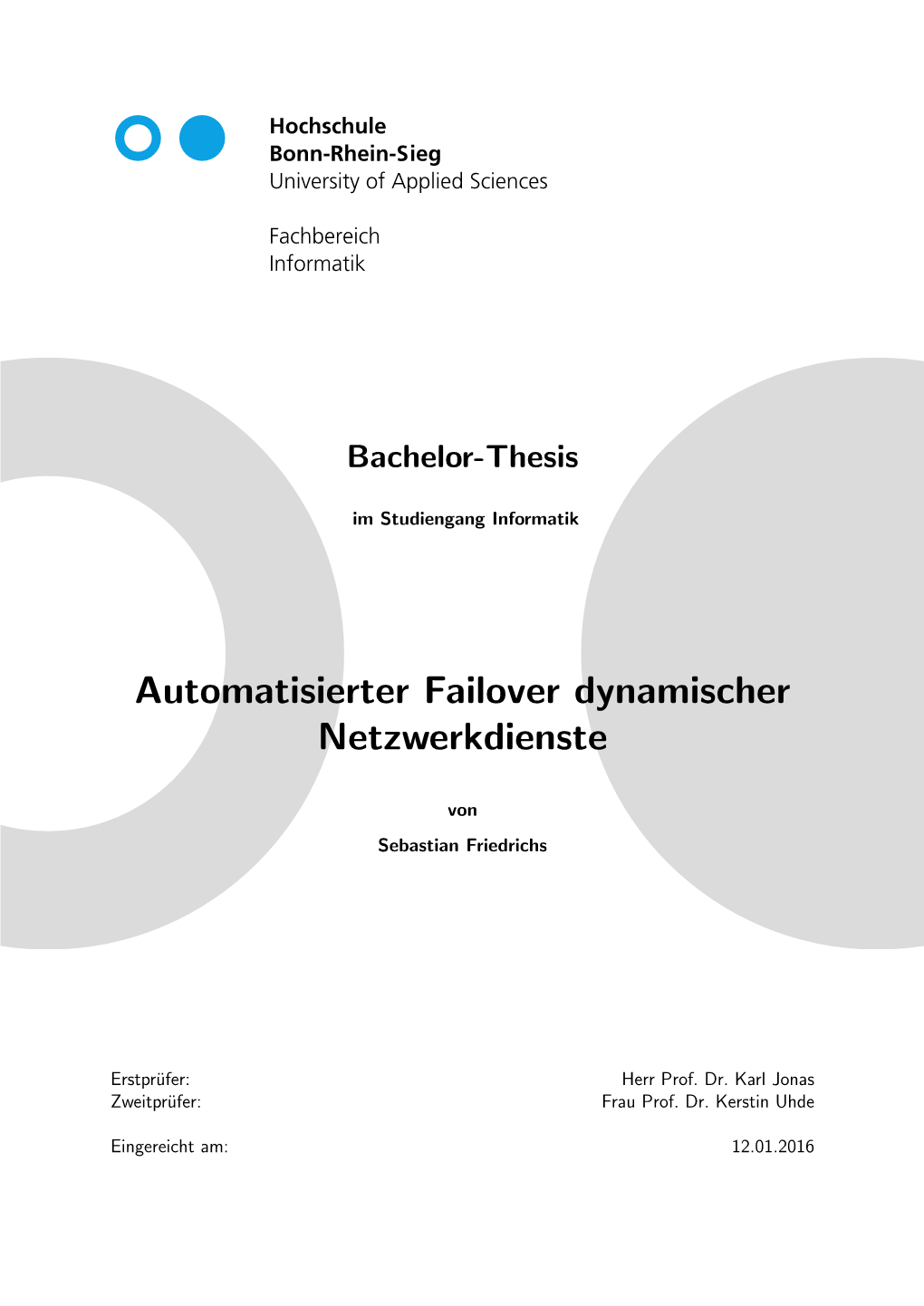 Automatisierter Failover Dynamischer Netzwerkdienste