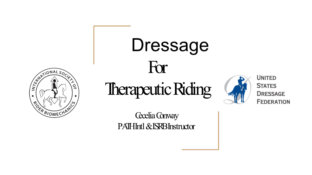 Dressage for Therapeutic Riding