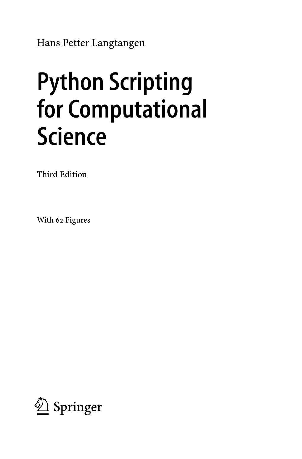 Python Scripting for Computational Science