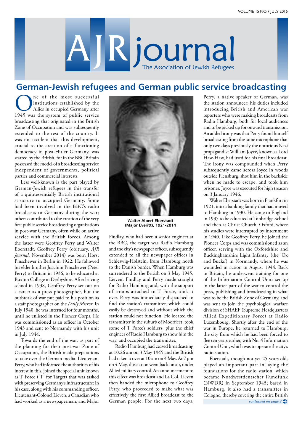 German-Jewish Refugees and German Public Service Broadcasting
