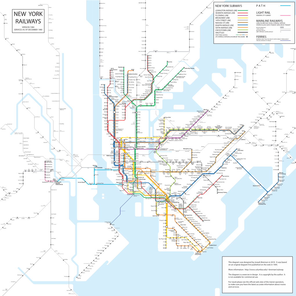 New York Subways Light Rail Mainline Railways Ferries