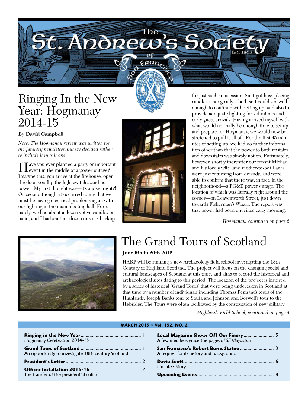 Ringing in the New Year: Hogmanay 2014-15 the Grand Tours of Scotland