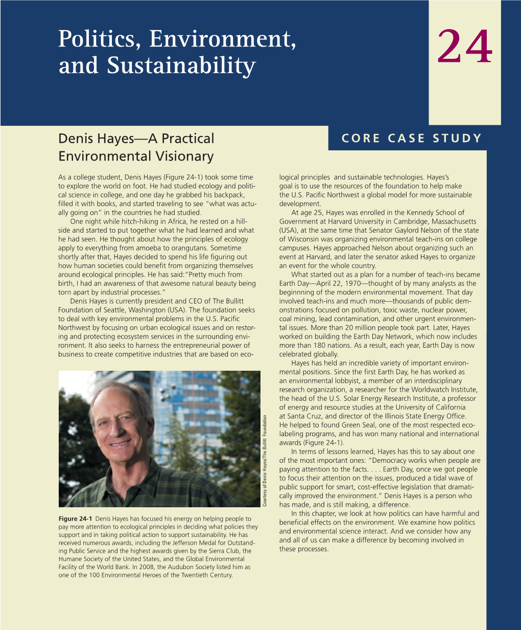 Politics, Environment, and Sustainability 24