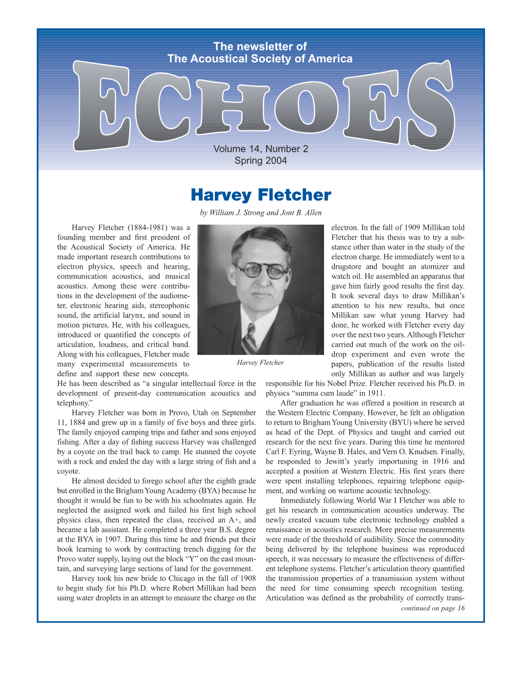 Harvey Fletcher by William J