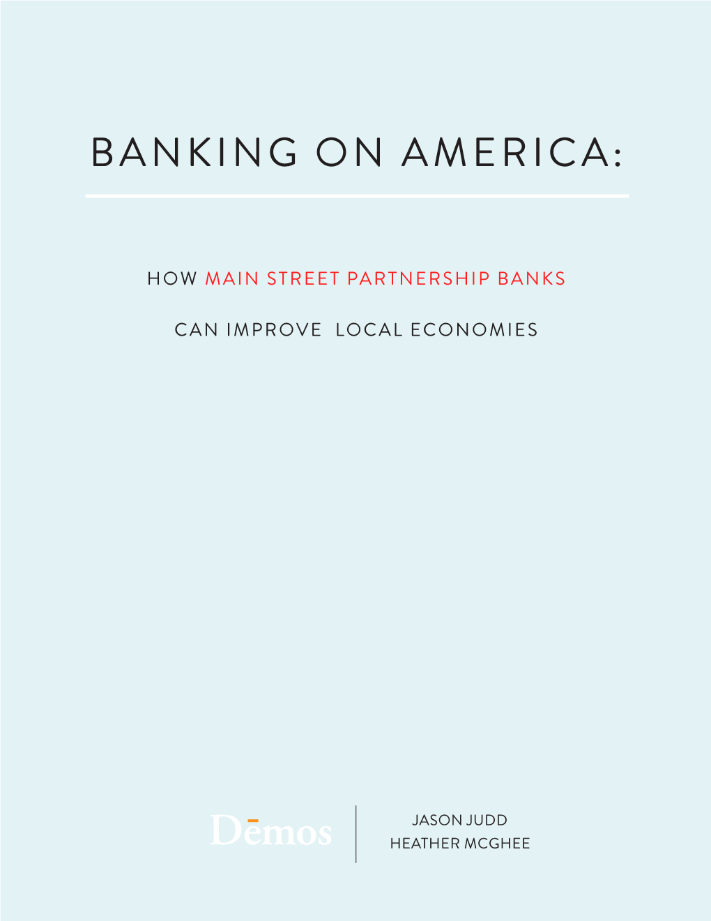 Banking on America