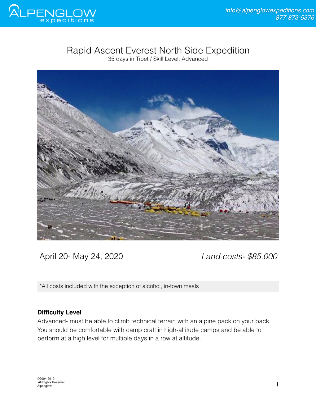 Everest North Side 2020