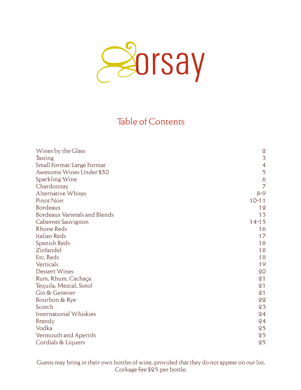 Table of Contents