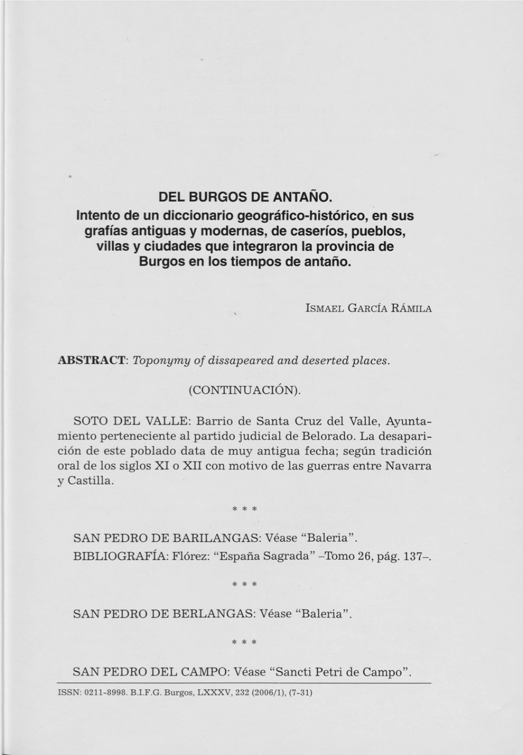 Intento De Un Diccionario Geográfico-Histórico, En Sus Grafías Antiguas Y Modernas, De Caseríos, Pueblos, Villas Y Ciudades