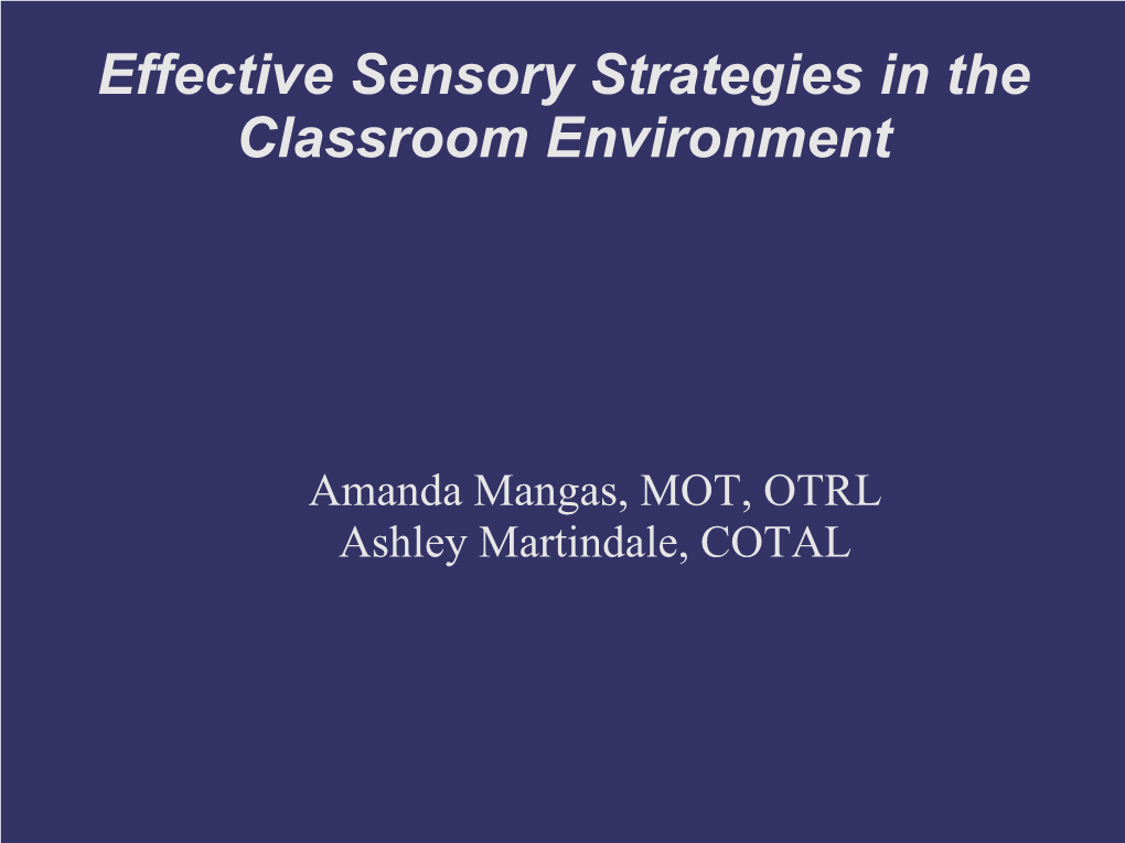 What Is Sensory Integration?