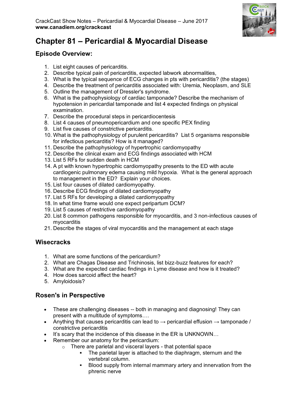 Pericardial & Myocardial Disease