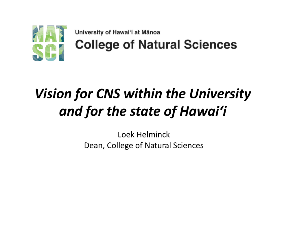 Natural Sciences Presentation