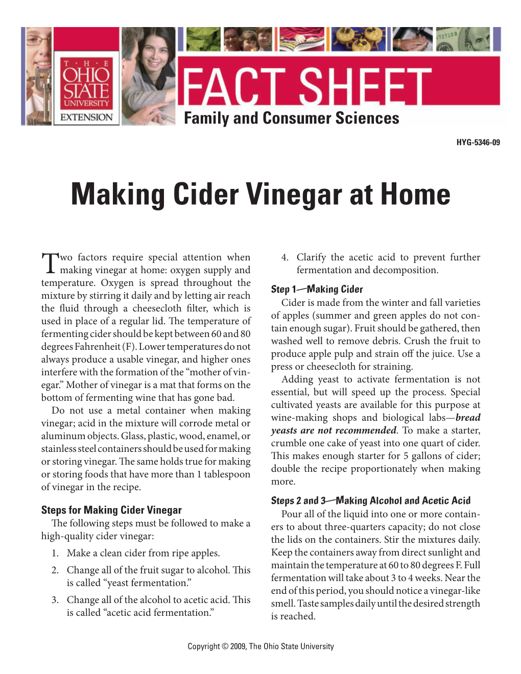 Making Cider Vinegar at Home