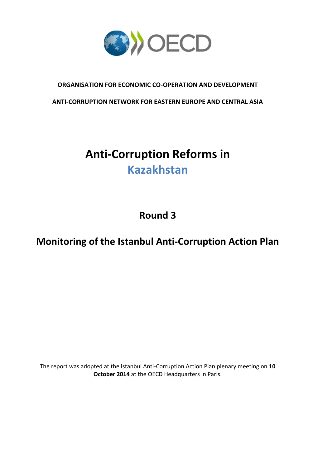 Anti-Corruption Reforms in Kazakhstan