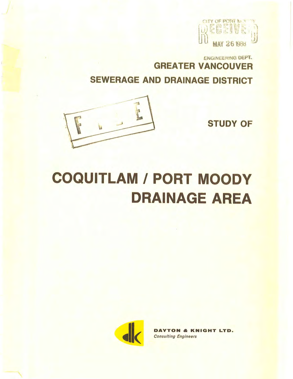 COQUITLAM / PORT Lioody DRAINAGE AREA