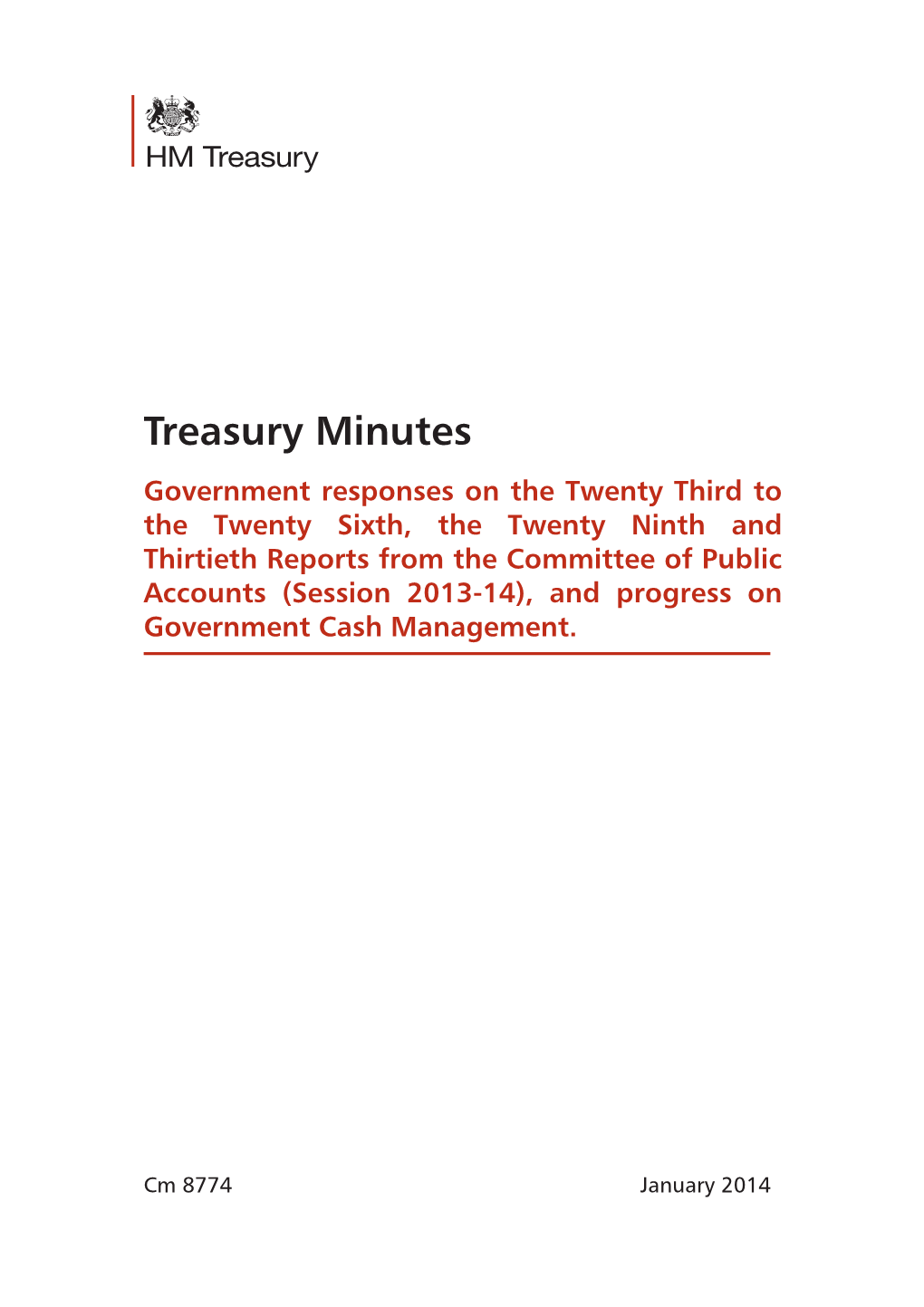 Treasury Minutes