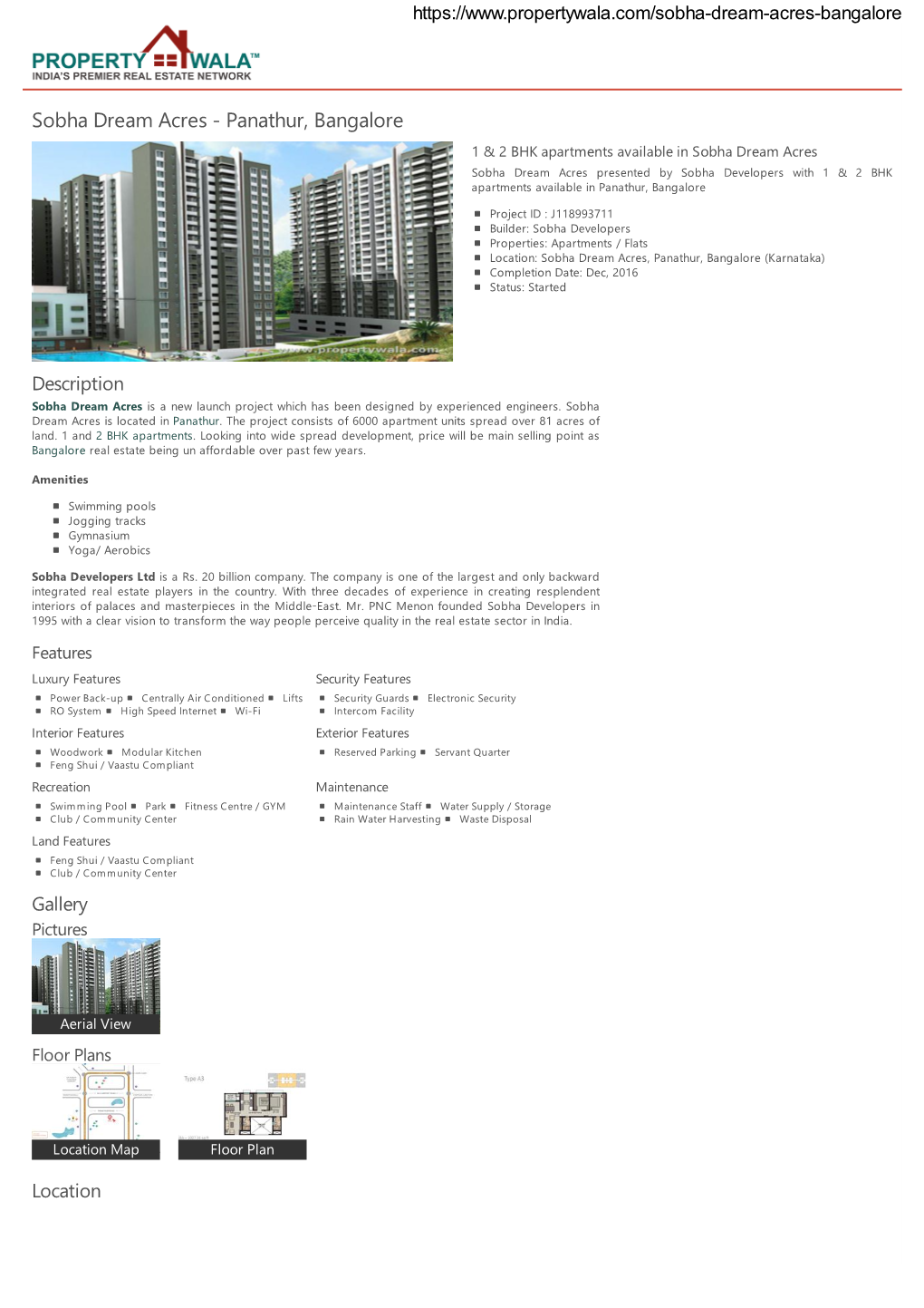 Sobha Dream Acres