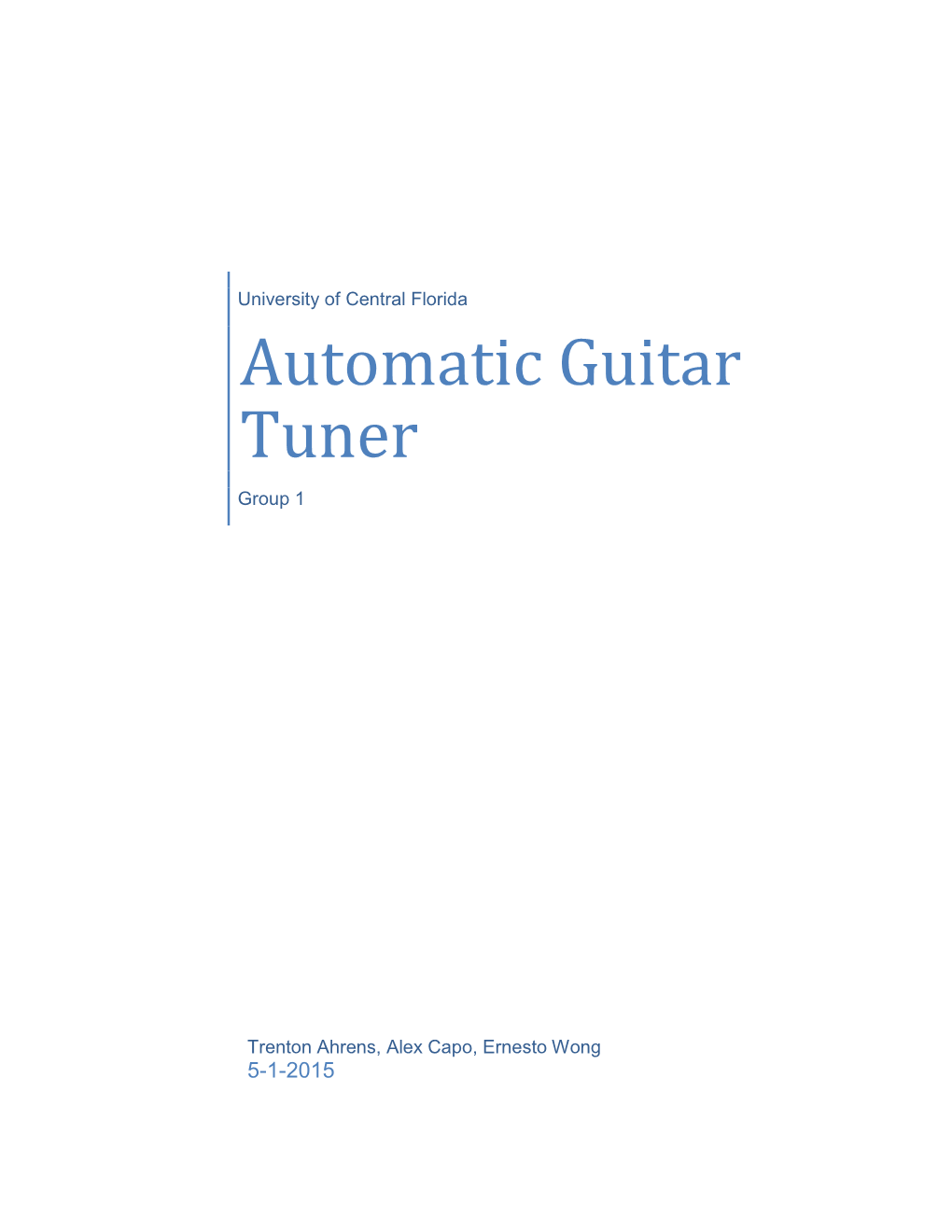 Automatic Guitar Tuner Group 1