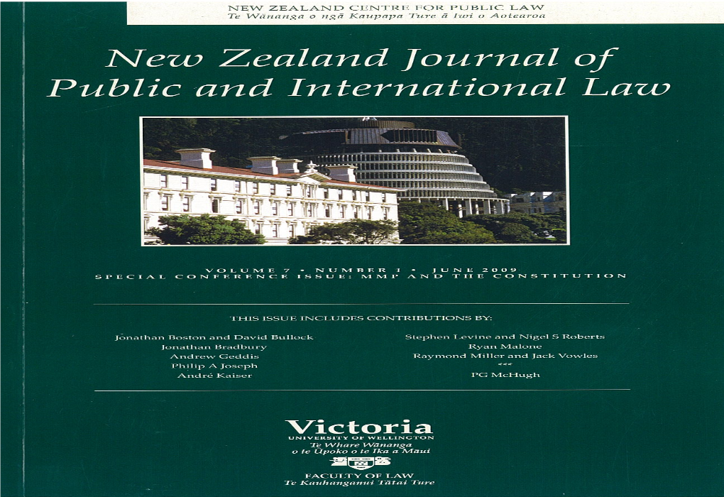 Experiments in Executive Government Under MMP in New Zealand: Contrasting Approaches to Multi­Party Governance Jonathan Boston and David Bullock